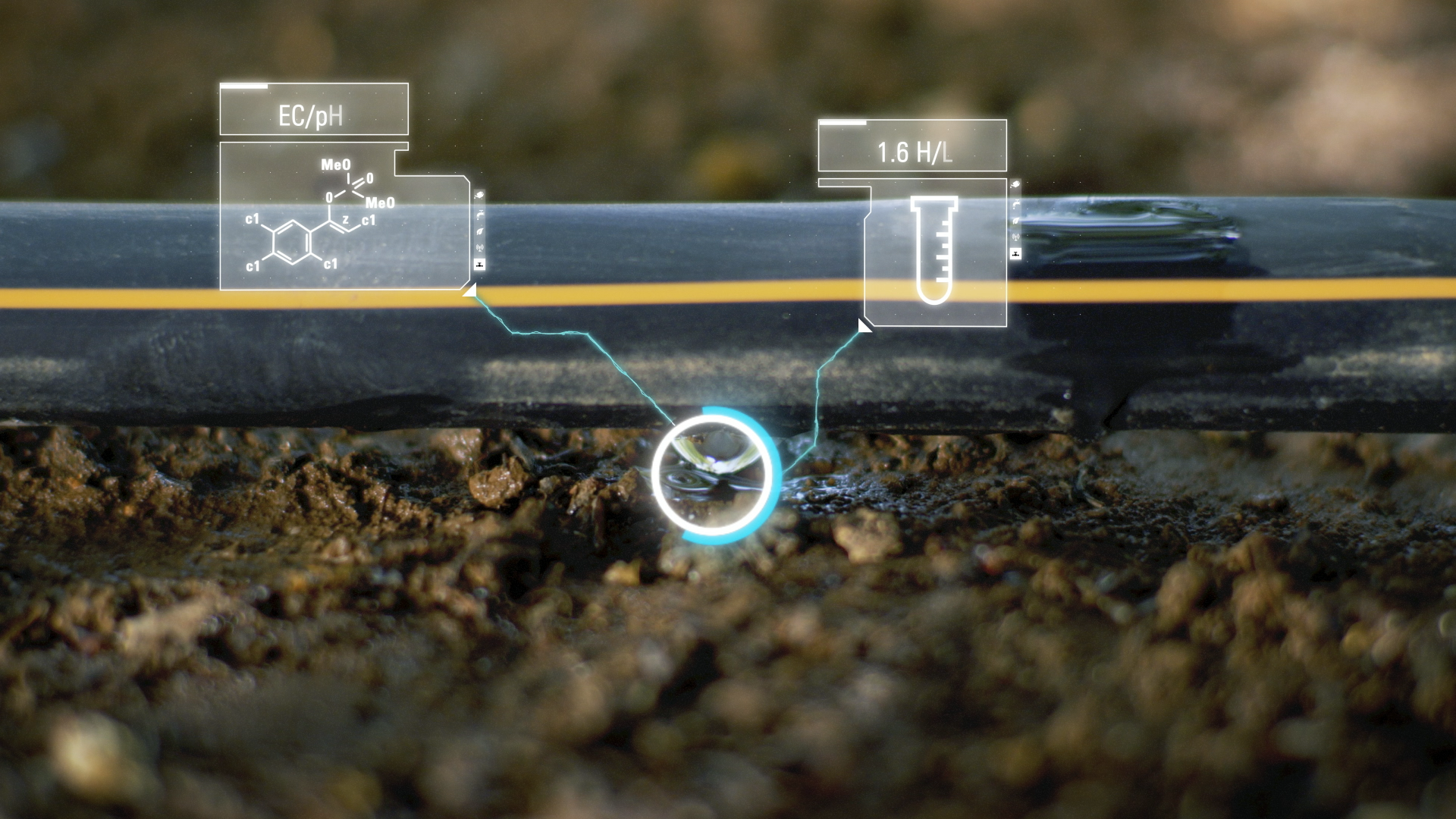 Sensores do sistema de irrigação